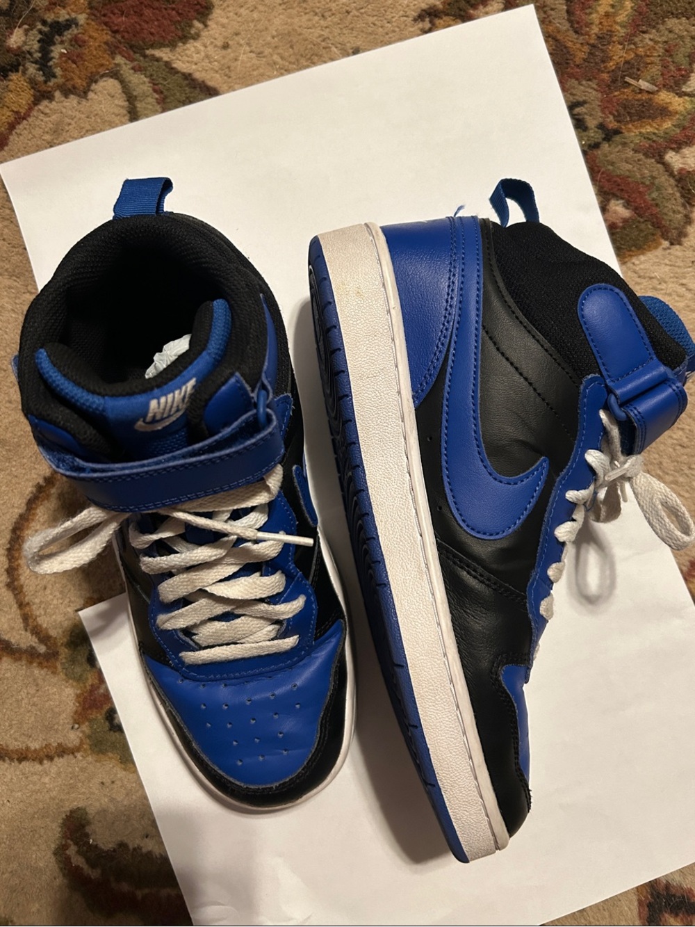 Nike Court Borough Mid 2 GS 'Black Game Royal' youth 6.5